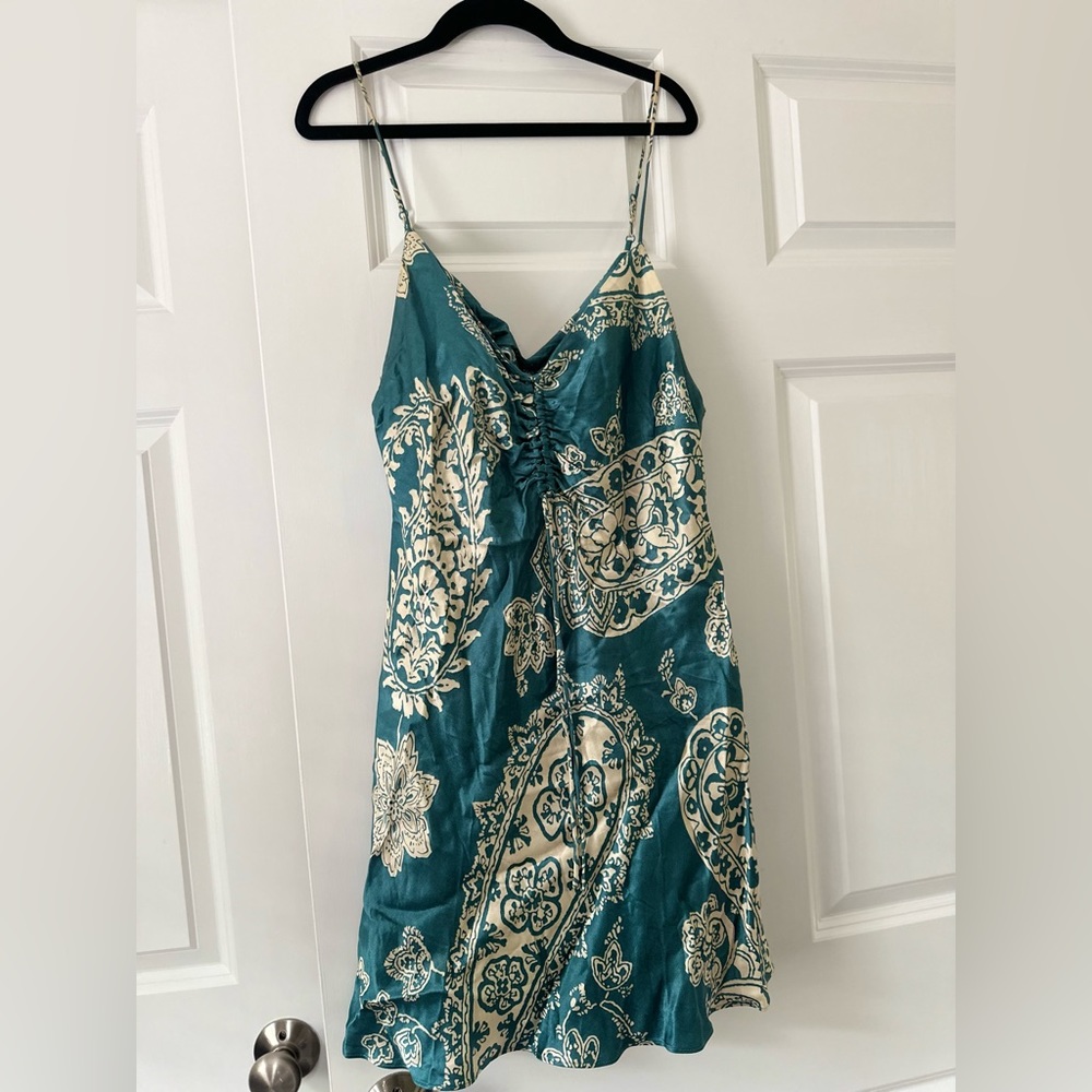 POPULAR Zara Blue Floral Slip Dress